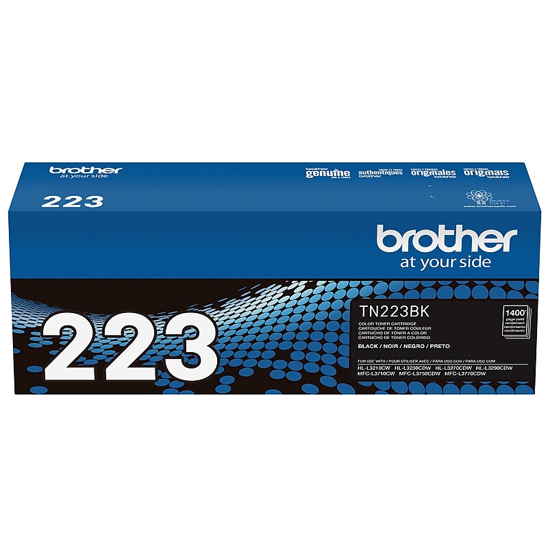 Brother TN-223 Black Standard Yield Toner Cartridge, Print Up to 1,400 Pages (TN223BK) image 1