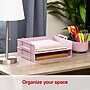 Staples Plastic Side Loading Stackable Letter Tray, Letter Size, Dusty Pink, 2/Pack (ST63884)~#|#~1BFA624A-ED03-4D87-84D267FB9251D756_sc7