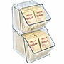 Azar Clear Organizer Two-Tier Extra Small Plastic Storage Bin, 10.25" x 5.25"x 5.12", Clear, 2/Pack (556760-2PK)~#|#~1BFA95D9-51B3-4B57-AA7753ED74DE968E_sc7