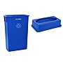 Alpine Industries Polypropylene Recycling Bin, 23 Gallon, Blue (477-R-BLU-PKG2)~#|#~1BFABD31-EFED-46B5-82DA557A20262FBB_sc7