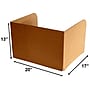 Classroom Products Foldable Cardboard Freestanding Privacy Shield, 13"H x 20"W, Kraft, 20/Box (VB1320 KR)~#|#~1BFF6D4A-1222-4431-935ED0F5CE74AC61_sc7