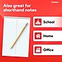 Staples Steno Pad, 6" x 9", Gregg Ruled, White, 80 Sheets/Pad, Dozen (ST57354/TR57354)~#|#~1C004AA7-D4AE-42DE-9E247F81818531EA_sc7