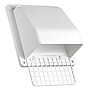 Lambro 6" Plastic Wall Exhaust Vent with Hinged Screen, Removable Damper & 1.25" Collar, White (3510W)~#|#~1C040681-3D1C-40EB-A93487B96124D897_sc7