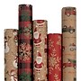 JAM Paper Christmas Wrapping Paper, 25 Sq. ft. x 30", Kraft Christmas Set, 5 Rolls/Pack (165K5KrChr)~#|#~1C065994-867C-46D8-B540A17C291615AD_sc7