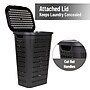 Mind Reader Slim Tapered Hamper with Lid, Plastic, Black (SWHAMP50-BLK)~#|#~1C080F41-5576-4D8E-A721418949476C96_sc7