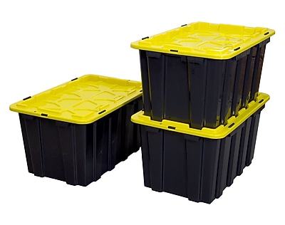 Mount-It! Heavy-Duty Plastic Storage Bins, Set of 3