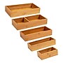Mind Reader 5-Piece Bamboo Drawer Organizer Set, Brown (DRORGBM5-BRN)~#|#~1C0B1B18-C7A3-4086-9FF063BB6DA8CCDA_sc7