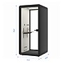 FlexiSpot NeoPod Modular Series 1-Person Privacy Booth with Switchable Privacy Glass, Black (P1F3B-Pro)~#|#~1C1168B3-D47B-42CF-B649A215C8156E8A_sc7