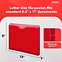 Staples Moisture Resistant File Pockets, Letter Size, Assorted Colors, 10/Pack (TR18372)~#|#~1C120CB4-AD6A-4DEC-AEB5188A1015D8AB_sc7