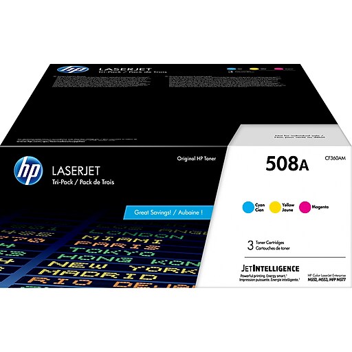 hp 純正トナー　508X 508A イエロー　マゼンタ　シアン　まとめて HP 508A Cyan/Magenta/Yellow Standard Yield Toner Cartridge