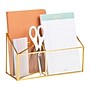 Mind Reader 4-Compartment Glass Desktop Organizer, Gold (3GORG-GLD)~#|#~1C23F1A0-B6F3-40E9-901DFD50DDA758C0_sc7