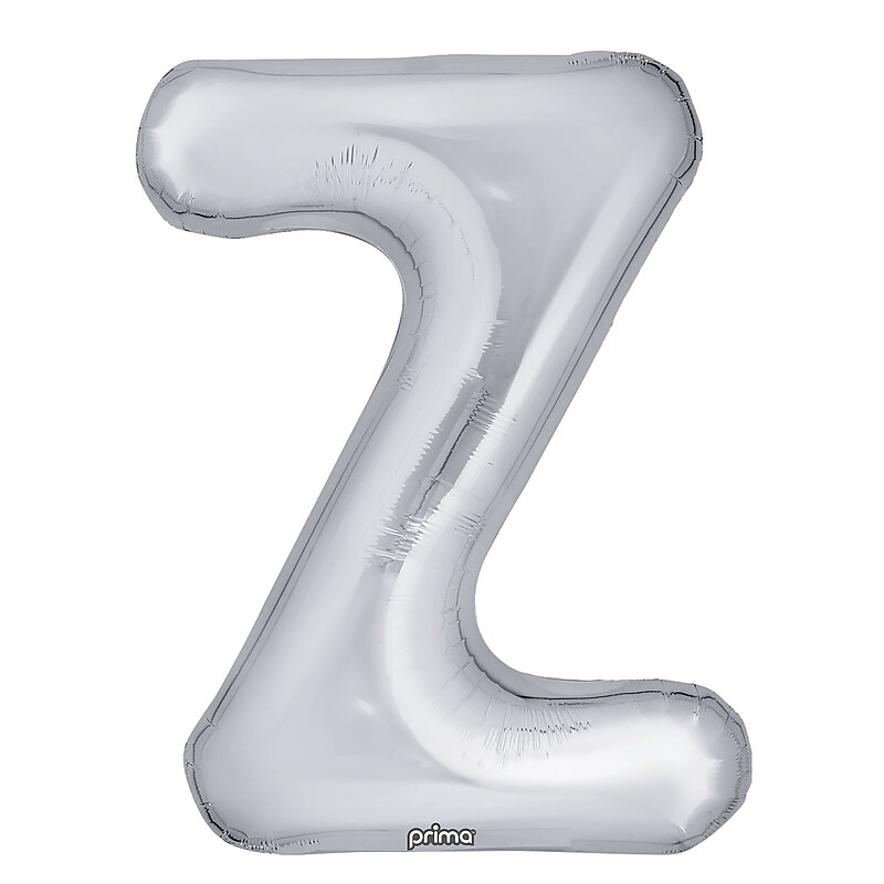 Party City (Air-Filled) 16" "Z" Foil Balloon, Silver, 2/Pack (AM60050286-18) image 1