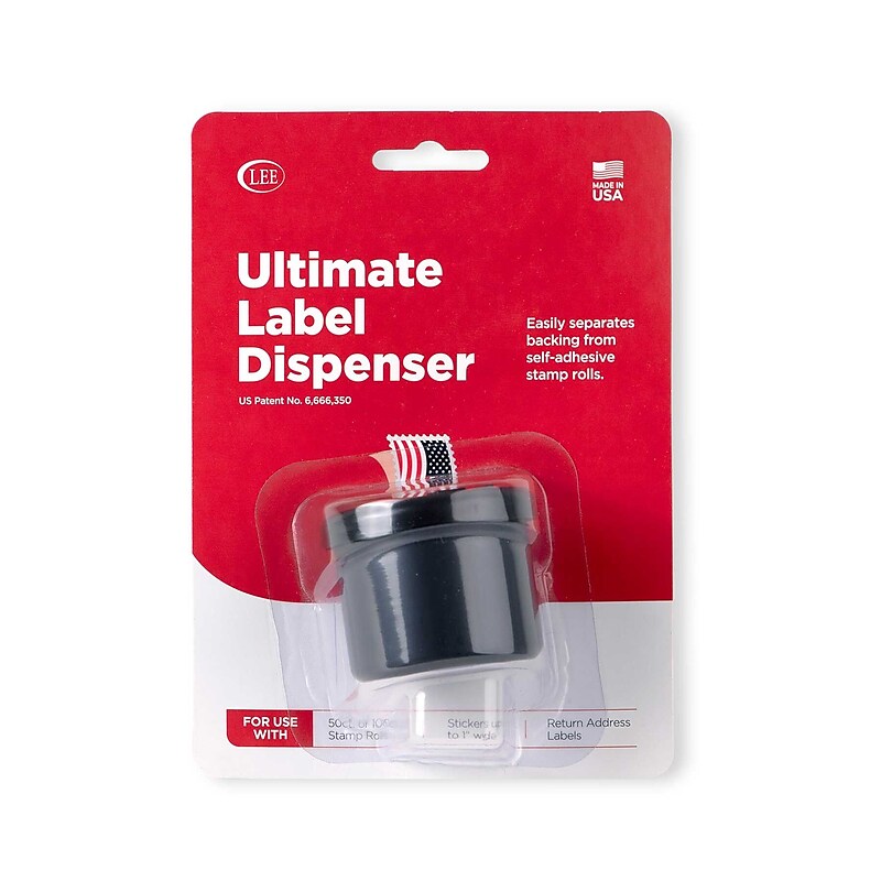 Lee Ultimate Stamp Dispenser, 2" Dia. x 1.68", Plastic, Black (LEE40100) image 1