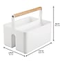 mDesign 2-Compartment Plastic Desk Organizer, White/Natural (25718RW)~#|#~1C26E48B-0B86-4852-A1802058BD732CEE_sc7