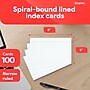 Staples® Lined Index Cards, 5" x 8", White, 100 Cards/Pack (ST51016-CC)~#|#~1C277E6A-F788-468C-81DE97E6439C2A46_sc7