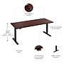 Bush Business Furniture Move 60 Series 72"W Electric Height Adjustable Standing Desk, Hansen Cherry (M6S7230HCBK)~#|#~1C2E54A9-88CB-47D7-94C1B34902390C87_sc7