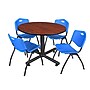 Regency 48" Round Table Cherry & Kobe Base with 4-M Stacker Chairs, Blue TKB48RNDCH47BE)~#|#~1C2F1735-0DBB-4193-B3BCA49F49AA98D4_sc7