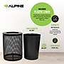 Alpine Industries 4460 Steel Mesh Trash Can with Flat Lid, 36 Gallon, Black (ALP4460-01-A)~#|#~1C2FC4E1-671E-4001-940ED13D9B7AF3DE_sc7