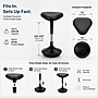Uncaged Ergonomics Wobble Stool Armless Vinyl Active Stool, Black (WSL-B)~#|#~1C30EB8A-49EC-4B52-9D06EDD3C6E261FA_sc7