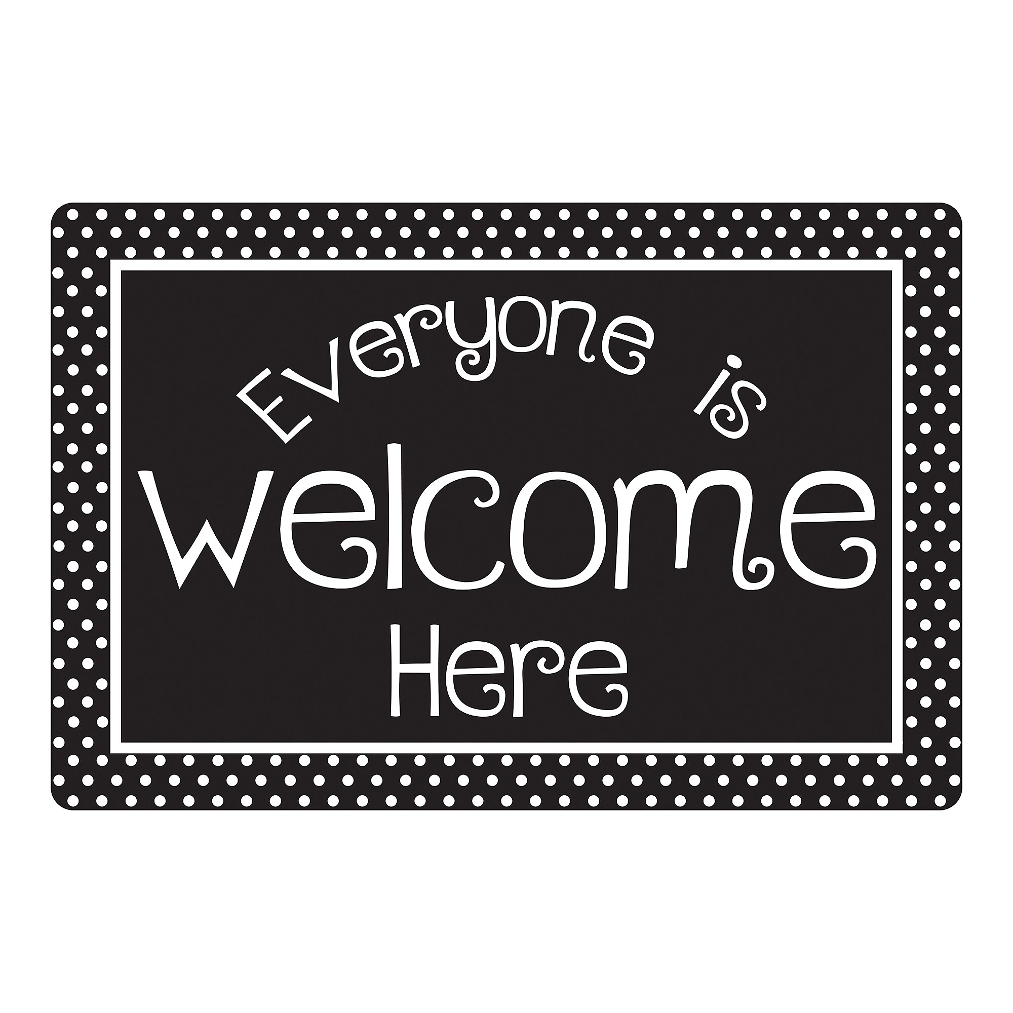 Ashley Smart Poly Commercial Floor Mat, 15.5″ x 23.5″, Everyone is Welcome Here, 2/Bundle (ASH91509-2) Sansujyuku sansujyuku.com