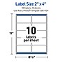 Avery Rectangle Multipurpose Labels, 2" x 4", White, 100/Pack (19479370630)~#|#~1C3DCC63-8B4A-4198-A5A02DA71BF68354_sc7