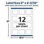 Avery Laser/Inkjet Square Multipurpose Labels, 2" x 2.1875", White, 3000 Labels/Box (94124)~#|#~1C45E293-23A4-4B14-BAB3FEC298A229FF_sc7