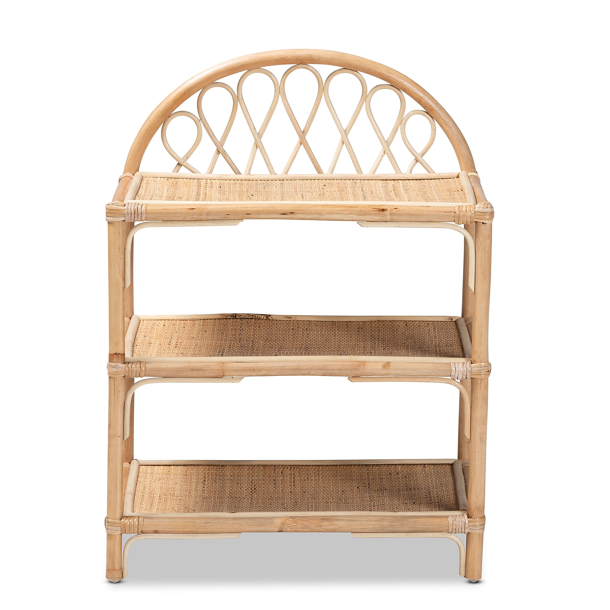 bali & pari Redell 3-Shelf Natural Rattan Display Shelf, 31.7″ x 23.6″ x 16.1″, Natural (207-12687-HiT) Sansujyuku sansujyuku.com