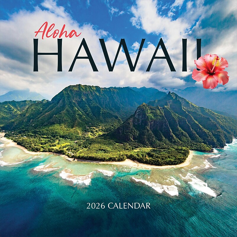 2026 TF Publishing Hawaii 12" x 12" Monthly Wall Calendar, Multi (26-1054) image 1