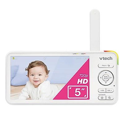 VTech Smart Wi-Fi Wireless 5″ Baby Monitor with 1080p Camera, 360° Pan & Tilt, Night-Light & Remote Access, White (RM5766HD) Sansujyuku sansujyuku.com