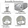 Simple Designs Whimsical Wave 13.4" LED Table Lamp, Chrome Base/White Shade (LT2123-CHR)~#|#~1C570621-AB21-49B3-8FD2C515BFE78D76_sc7