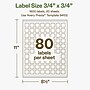 Avery Hemp Square Laser/Inkjet Multipurpose Labels, 3/4" x 3/4", Off-White (1600/Pack)~#|#~1C579B96-184F-4990-B72B14E353886066_sc7