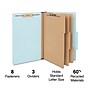 Staples® 60% Recycled Pressboard Classification Folder, 3-Dividers, 3 1/2" Expansion, Letter Size, Blue, 20/Box~#|#~1C5C398E-C675-40C0-A7CE2F5316883A1D_sc7