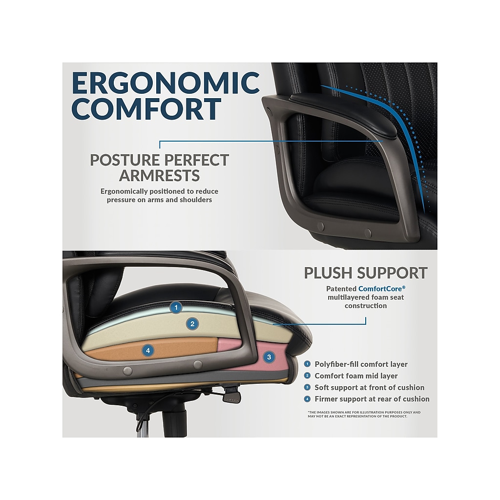Cross-sectional diagram showing chair cushions and support