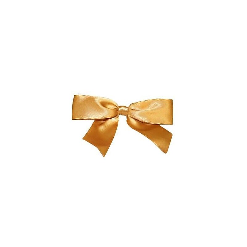JAM Paper Ribbon Bows, Old Gold, 100/Pack (52640349206) image 1