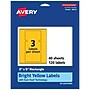 Avery Laser/Inkjet Rectangle Multipurpose Labels, 3" x 5", Bright Yellow, 120/Pack (94213)~#|#~1C65D5ED-CC89-4B7E-A74625ED2E9673D5_sc7