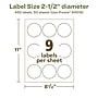 Avery EcoFriendly Laser/Inkjet Decorative Edge Multipurpose Labels, 2-1/2" Dia., White, 450/Box (94516)~#|#~1C6A092F-72DC-4C8A-B75B4B7EE8805213_sc7