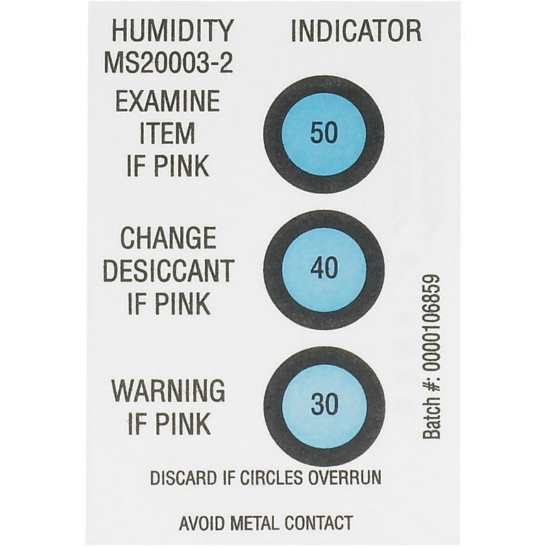 SI Products 30-40-50% Humidity Damage Indicator, White, 125/Carton (DES160) image 1