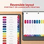 Staples Customizable Table of Contents Monthly Dividers, 12 Tabs, Multicolor, Printable Paper Design, Letter Size, 6 Sets~#|#~1C708684-3FEF-46A8-93A03BE2240CED42_sc7