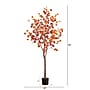 Nearly Natural 6' Pre-Lit Autumn Eucalyptus Artificial Fall Tree with 300 Warm White LED Lights (T4900)~#|#~1C7945D1-3C31-44EC-8A7A2AE62EDAF942_sc7