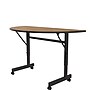Correll Econoline 48"W x 24"D Adjustable Foldable Training Room Table, Laminate, With Wheels, Medium Oak (FTM2448TFHR06)~#|#~1C86A279-FFB5-4B95-8F745523374B980B_sc7