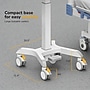 Mount-It! MedHub Height-Adjustable Mobile Medical Cart Workstation with Power Strip and Locking Casters, White & Grey (MI-16036)~#|#~1C88BC02-5819-44C1-9670E3061A34572C_sc7