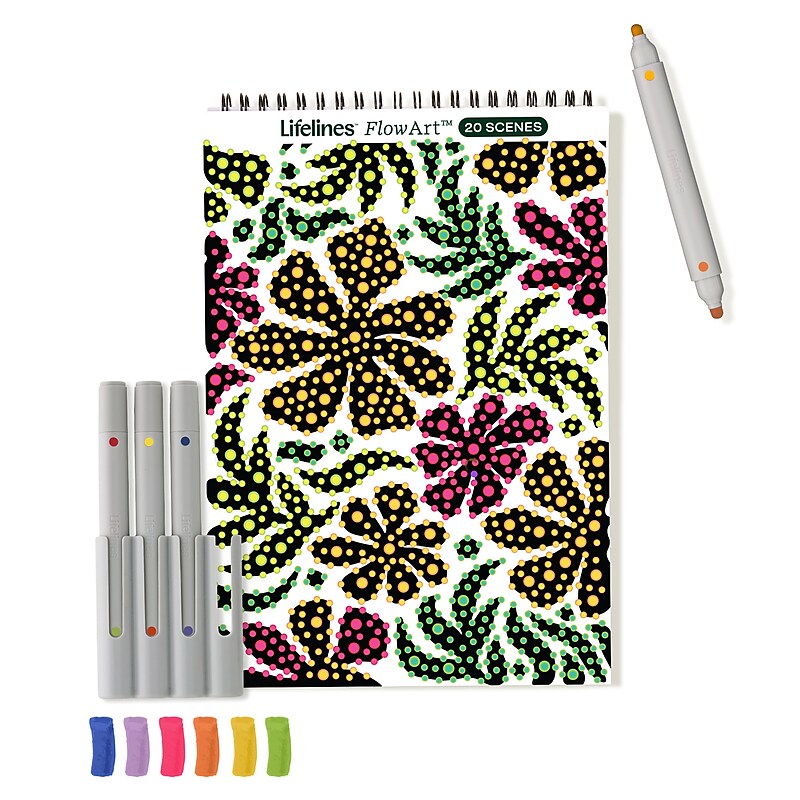 Lifelines FlowArt: Dot-Pop Natural Flow Coloring Book, 20 Pages (165001) image 1