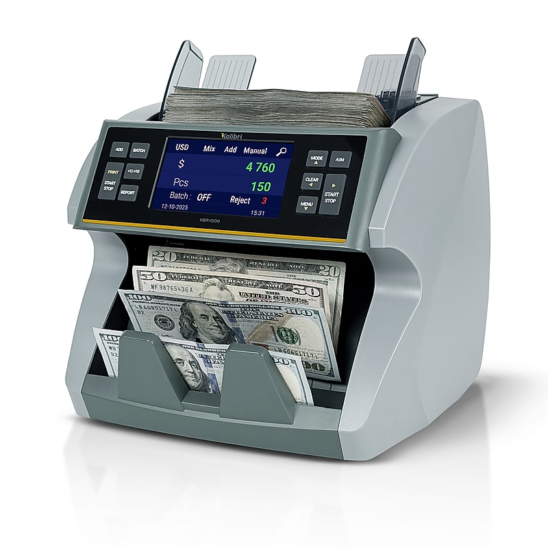 Kolibri KBR-1500 V2 Bill Counter, Gray (KBR-1500 V2) image 1