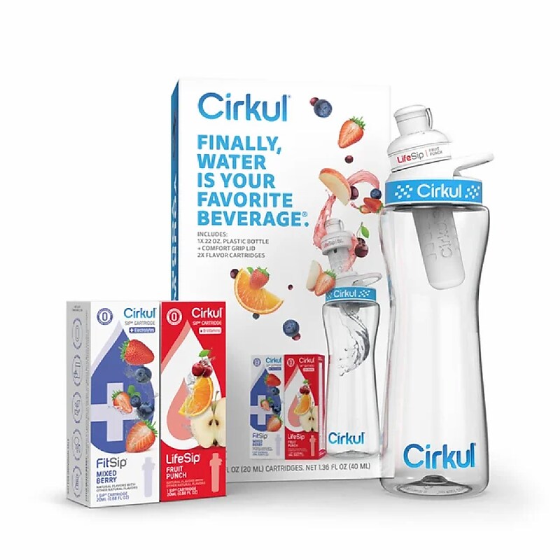 Cirkul Plastic Flavor Water Bottle Kit, 22 oz. (850021373375) image 1