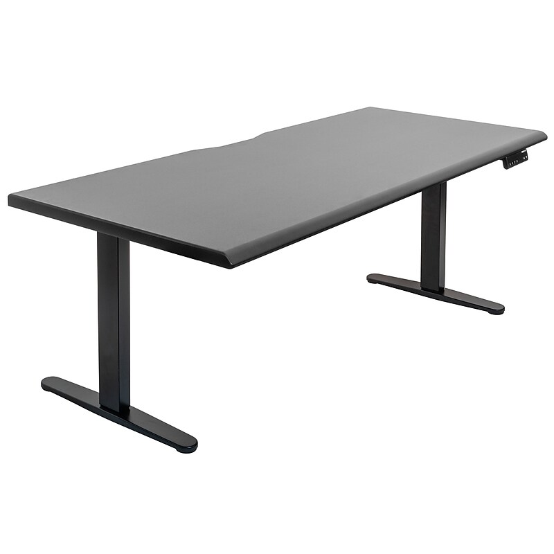 Mount-It! Dual Motor 72"W Electric Adjustable Standing Desk, Black (MI-18122) image 1
