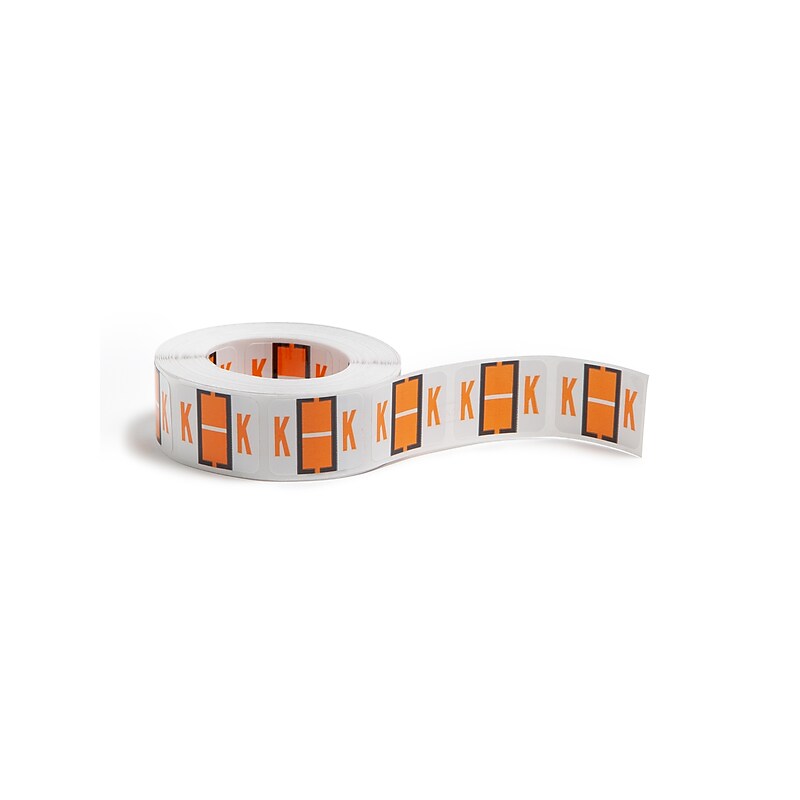 Smead BCCR Labels File Folder Label, K, Light Orange, 500 Labels/Pack (67081) image 1