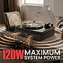 Audiosource AT33 Belt Drive turntable with 2.1 channel 120 watt Bluetooth Speakers, Black Woodgrain (AT3345BW)~#|#~1CA16477-AC99-43AA-8B50680881EB56CD_sc7