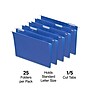 Staples® Hanging File Folders, 1/5-Cut Tab, Letter Size, Blue, 25/Box (ST163501-CC)~#|#~1CA164B2-43F3-4020-B715A22322ECC4C7_sc7