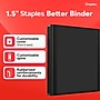 Staples 1 1/2" 3-Ring Better Binder, D-Ring, Black (ST55854-CC)~#|#~1CA489DC-D11C-4C51-90C0CCBEA009BB13_sc7