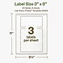 Avery Hemp Rectangle Laser/Inkjet Multipurpose Labels, 3" x 6", Off-White (24/Pack)~#|#~1CAAAC62-9BD9-453C-8BD94A659E1E1A8A_sc7